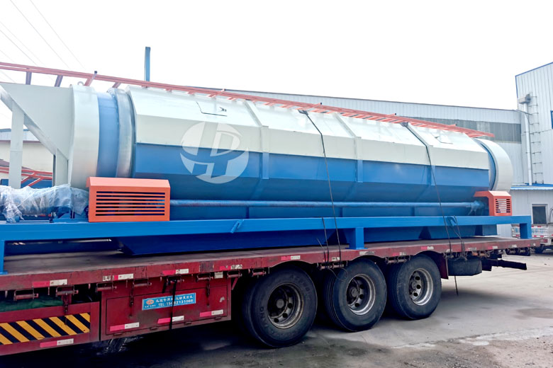 海南成套破碎铝发货现场（无轴滚筒筛一角）